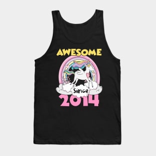 Cute Awesome Unicorn 2014 Funny Gift Pink Tank Top